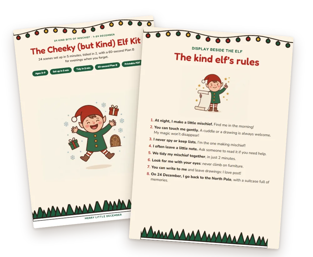 The Cheeky (but Kind) Elf Kit and its arrival letter